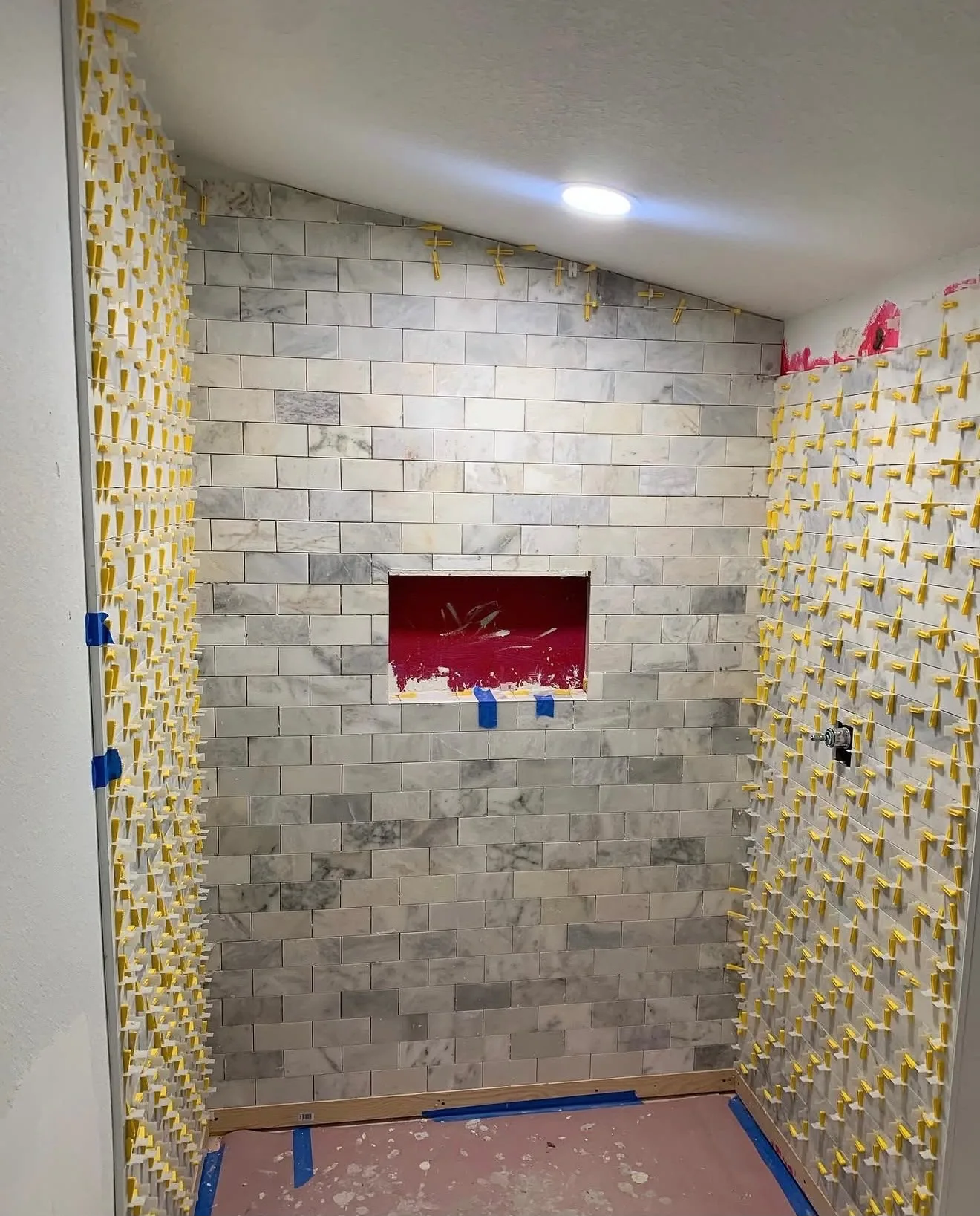 Marble Subway Tile Shower Rebuild — Bathroom Tile Installation in Central Florida