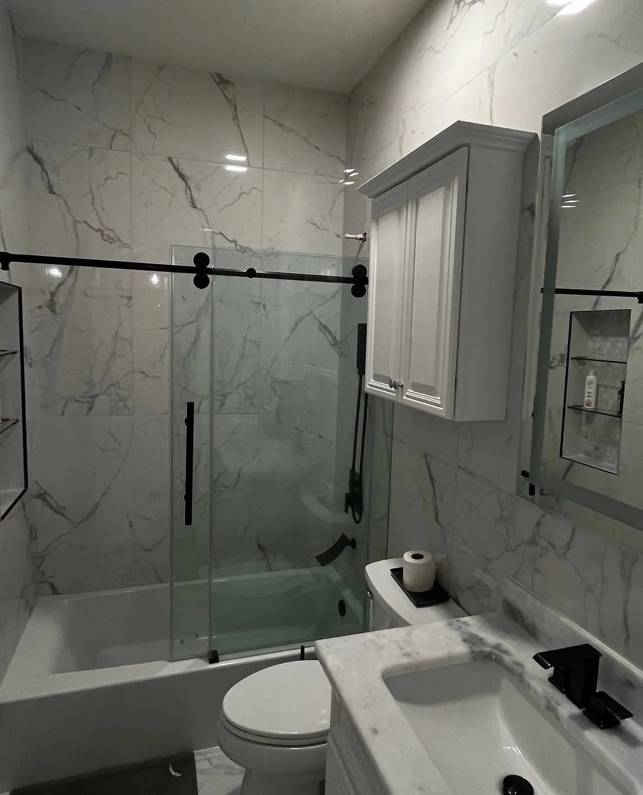 Marble Tub & Shower Enclosure — Bathroom Tile Installation in Orlando, FL